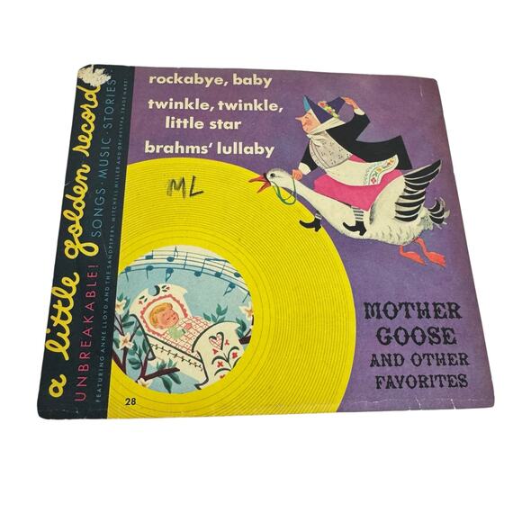 American Vintage Other - Vintage 1950s A Little Golden Record Mother Goose Nursery Rhymes Lullabies